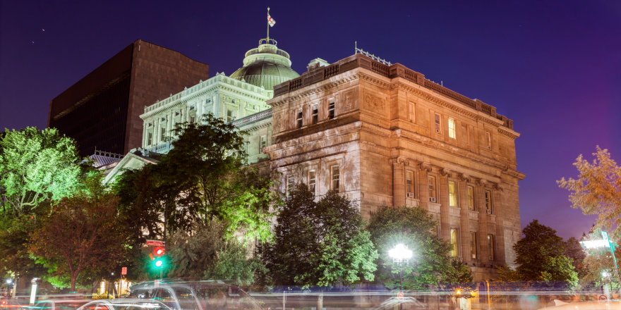The old Palais de Justice building in Montreal; just one of the many historic buildings alongside institutions like McGill University and CDI College Montreal.