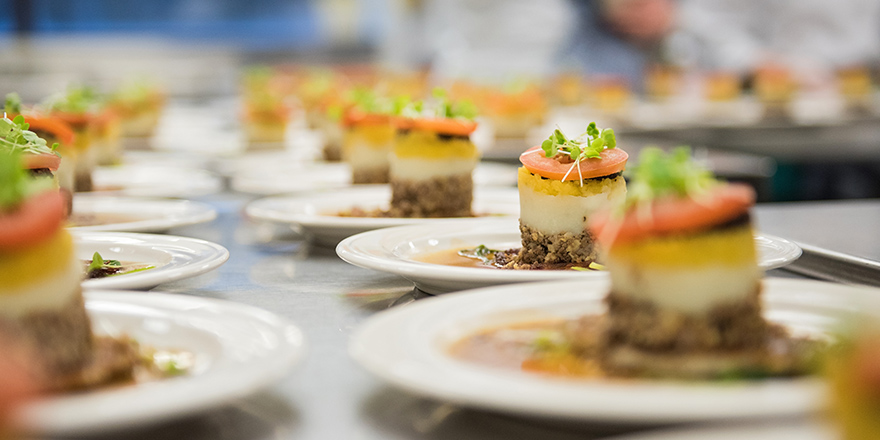 An array of delectable dishes prepared by competitors at the Healthy Eating Student Competition, for which Kelly Lai, a Culinary Management student at Canadore College, was a national finalist.