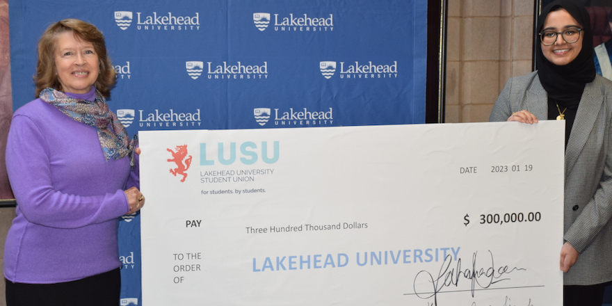 Lakehead University Student Union Announced a Major Gift to Lakehead University